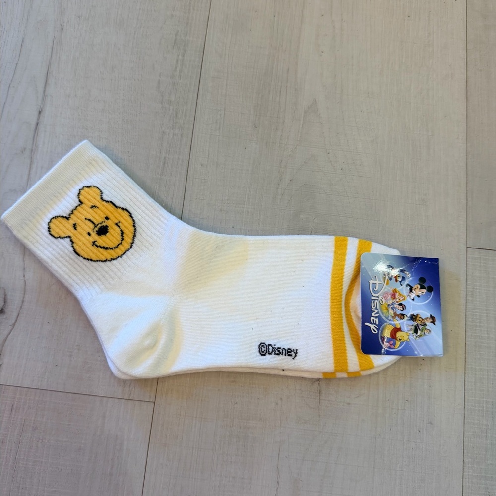 Disney White and Yellow Winnie the Pooh Casual Socks